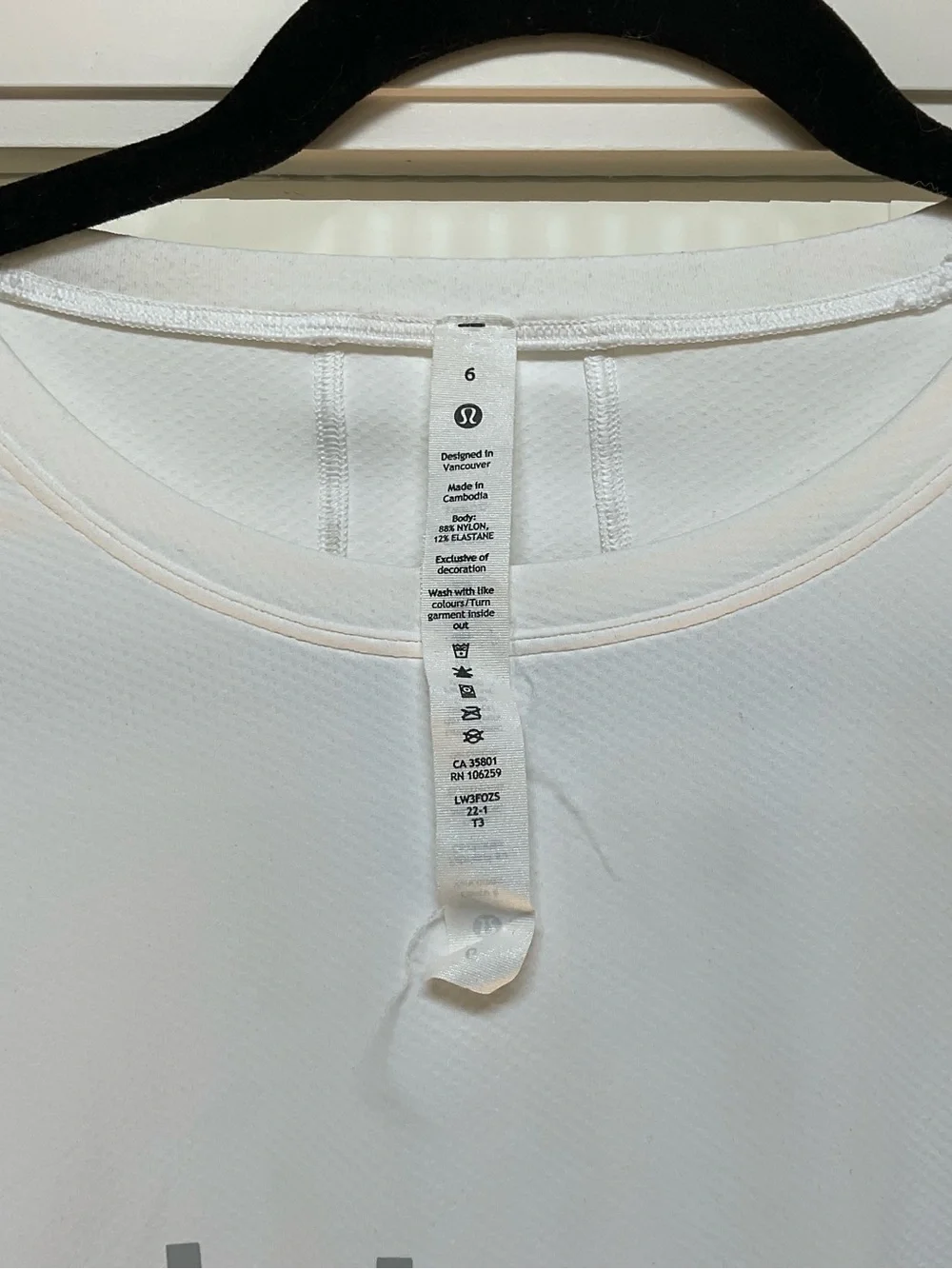 lululemon athletica White Cropped Long-Sleeve Logo Sweatshirt